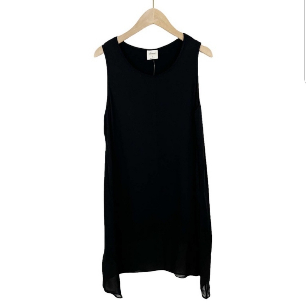 Soma Chiffon Trim Sleeveless Tunic Top in Black Size Small-NWT - Picture 3 of 8